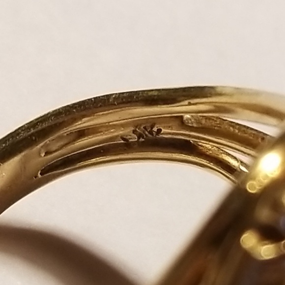 Antique 14k Genuine Jade Carved Ring - Picture 4 of 8